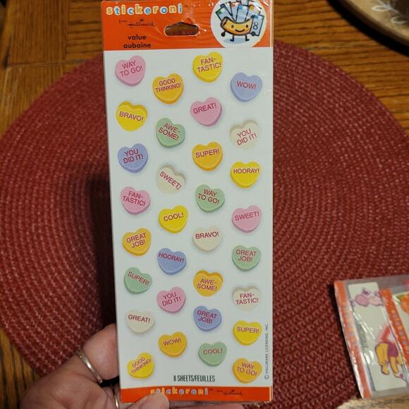 Vintage Valentines Sticker Lot Of 6 Packages Hallmark USA Made School Teacher - Picture 6 of 8